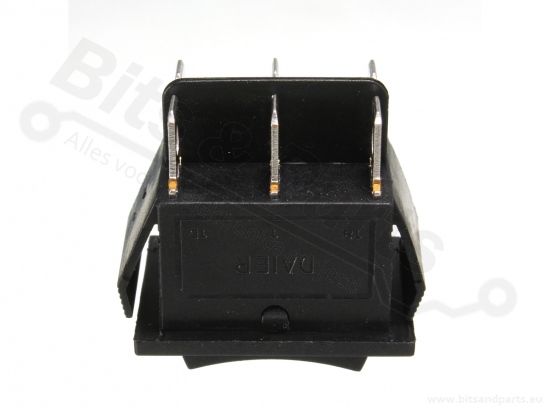 Switch rocker snap-in on/off rectangular black up/down